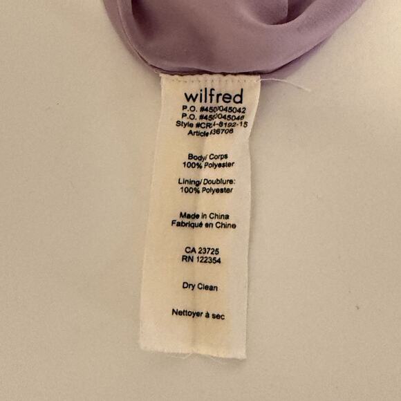 Aritzia Wilfred Sabine Dress Sleeveless Faux Wrap Size Med Mini Ballet Feminine - Picture 7 of 12